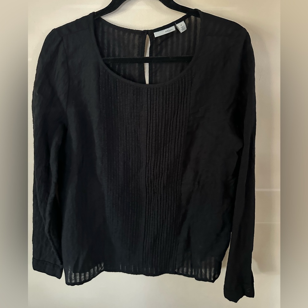 Halogen Black Long Sleeve Top